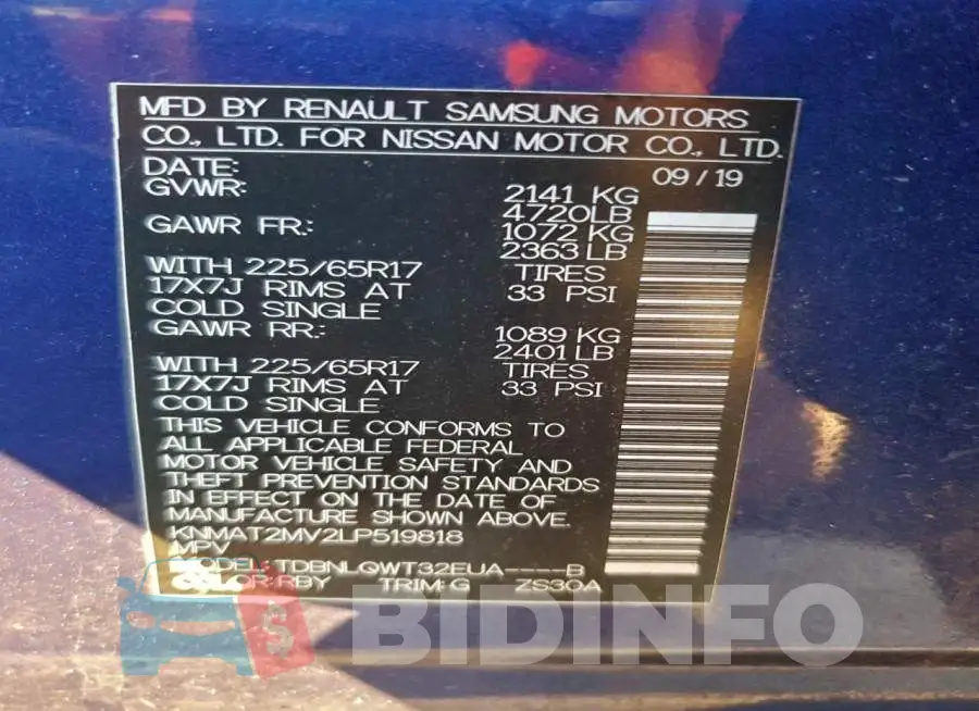 KNMAT2MV2LP519818 Photo# 13
