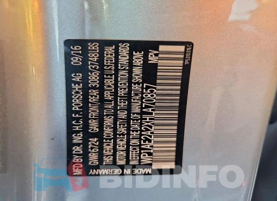 WP1AE2A2XHLA70857 Photo# 13