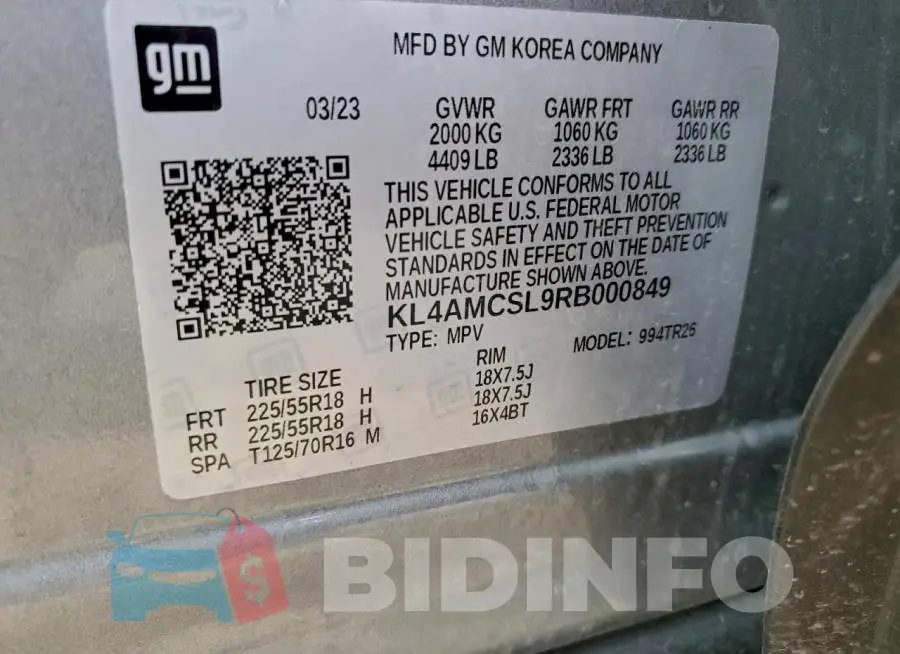 KL4AMCSL9RB000849 Photo# 13