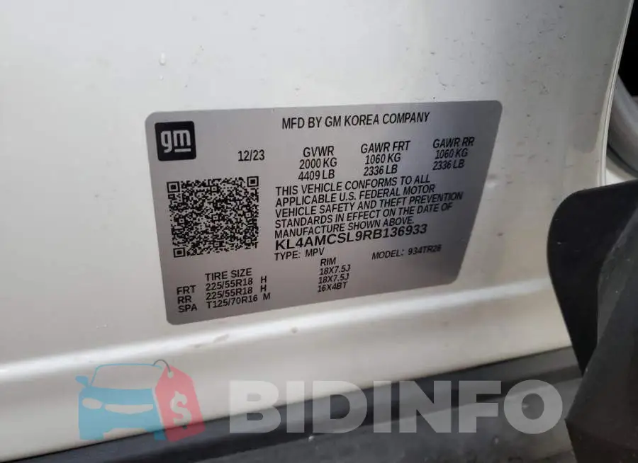 KL4AMCSL9RB136933 Photo# 13