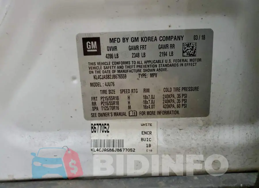 KL4CJASB2JB676559 Photo# 13