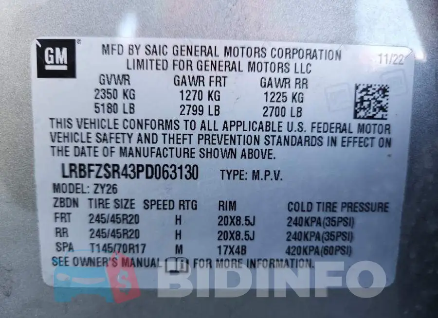 LRBFZSR43PD063130 Photo# 13