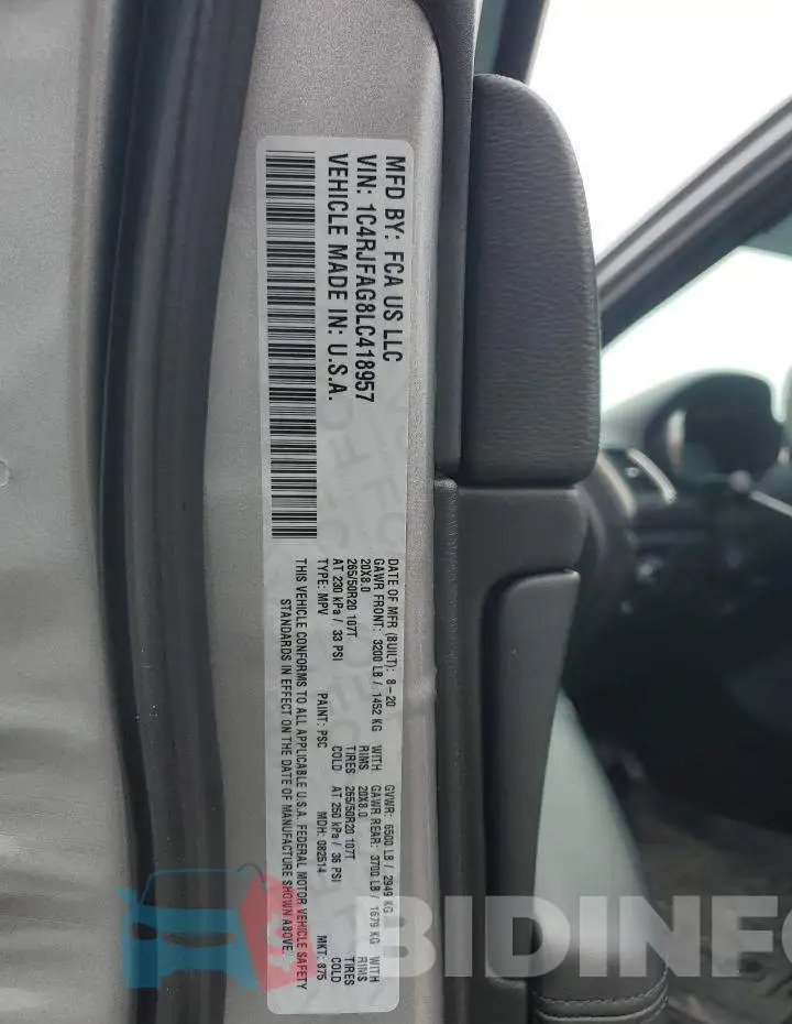 1C4RJFAG8LC418957 Photo# 14