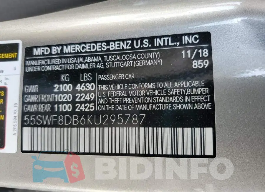55SWF8DB6KU295787 Photo# 12