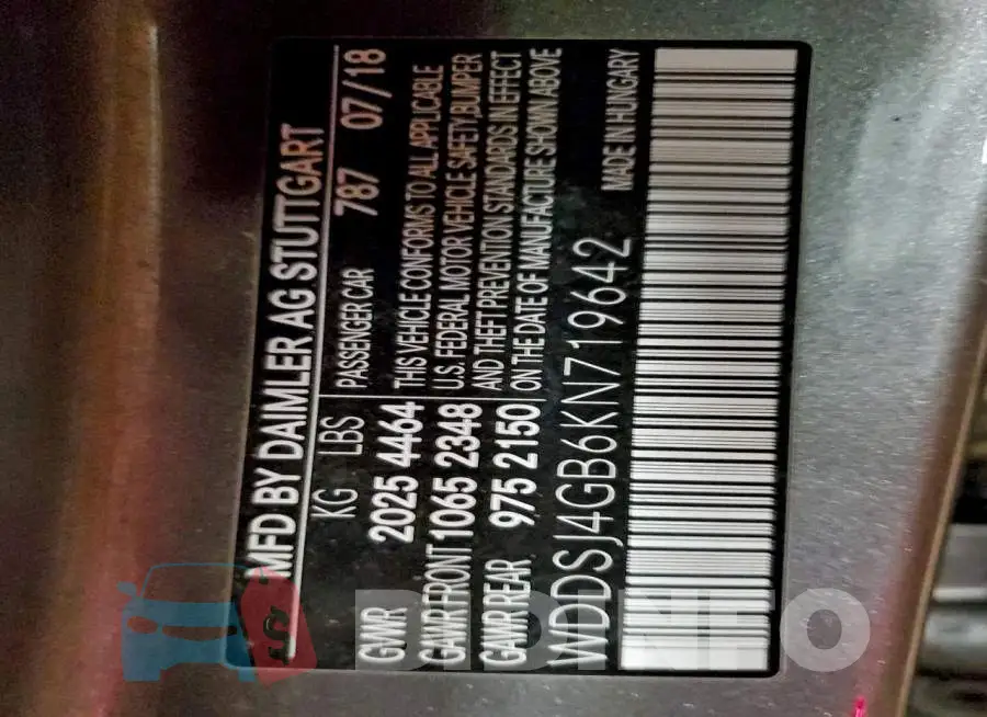 WDDSJ4GB6KN719642 Photo# 12