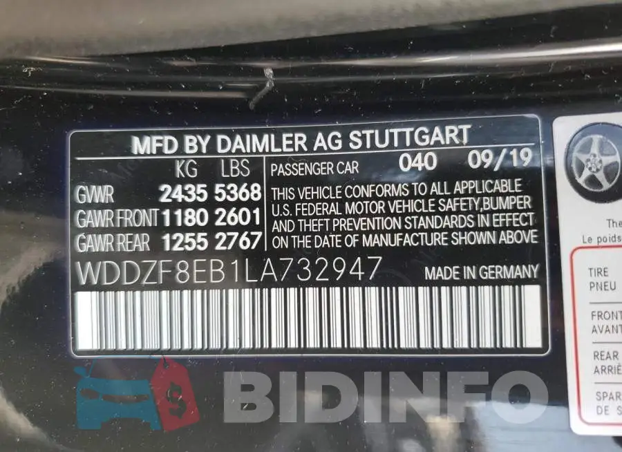 WDDZF8EB1LA732947 Photo# 12