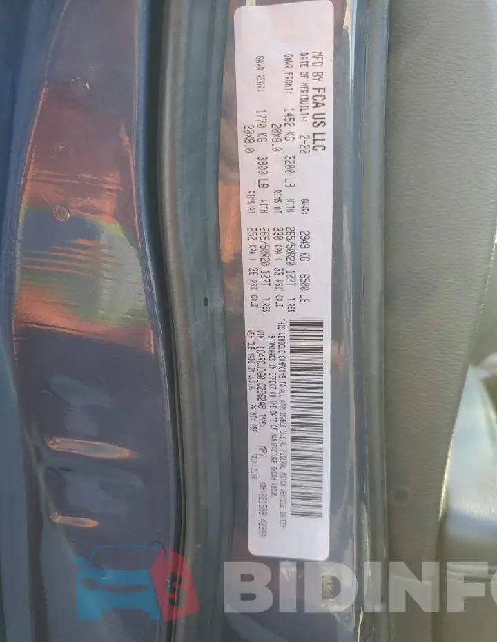 1C4RDJDG0LC286248 Photo# 13