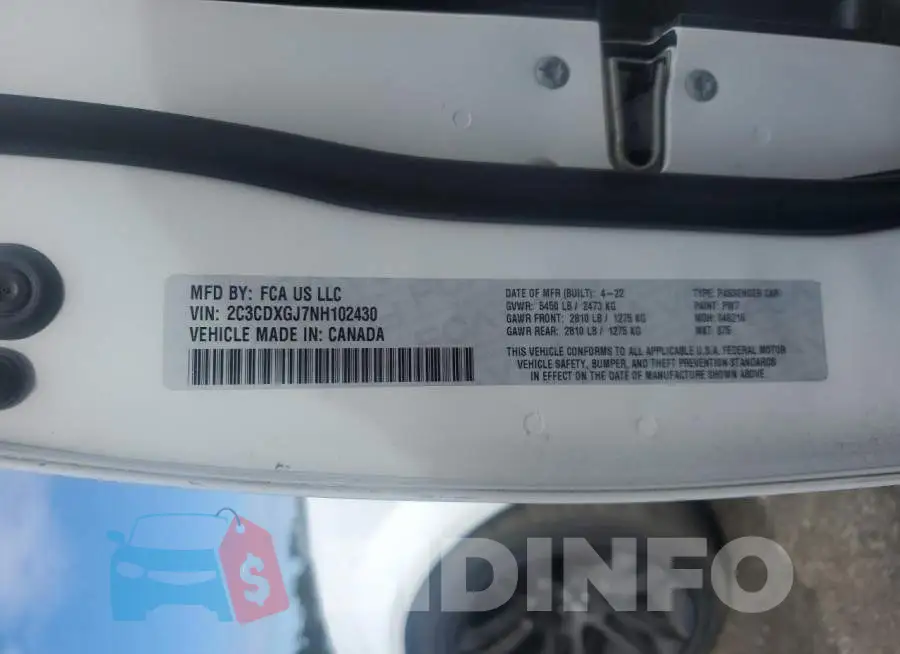 2C3CDXGJ7NH102430 Photo# 13