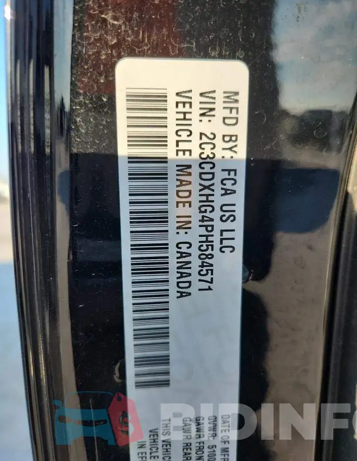 2C3CDXHG4PH584571 Photo# 12