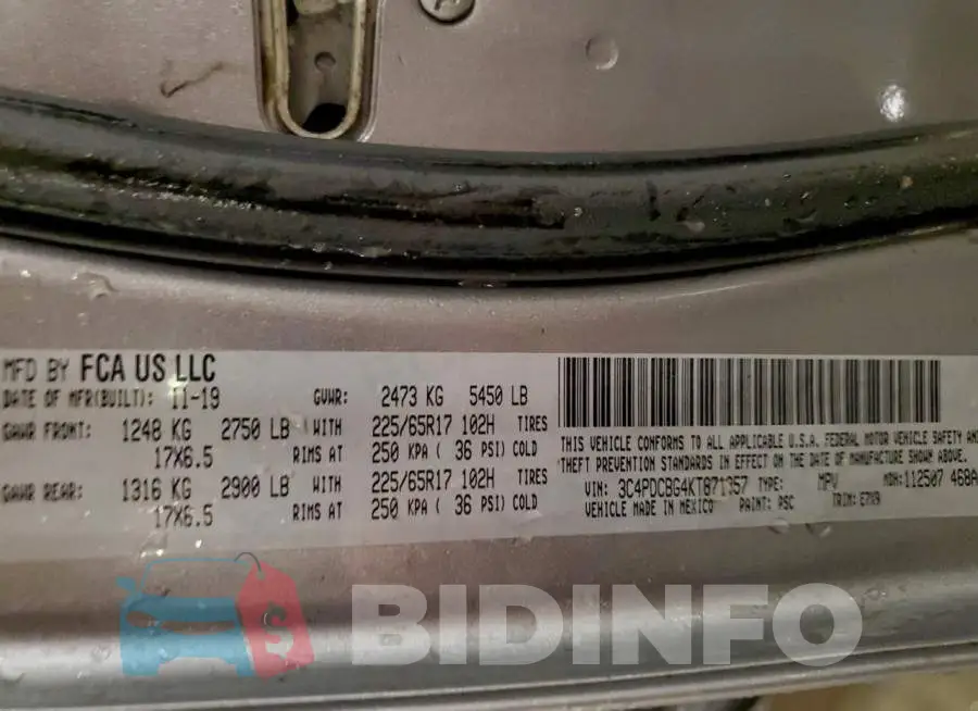 3C4PDCBG4KT871357 Photo# 13