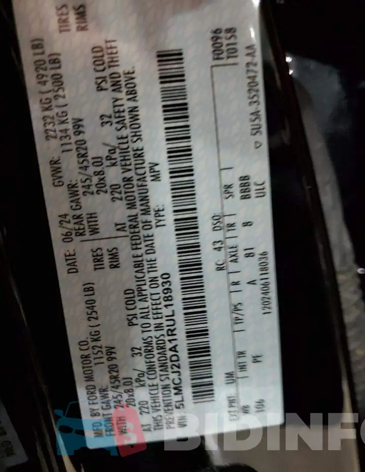 5LMCJ2DA1RUL18930 Photo# 14