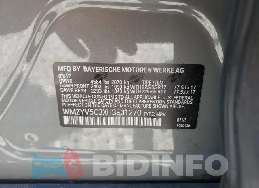 WMZYV5C3XH3E01270 Photo# 12