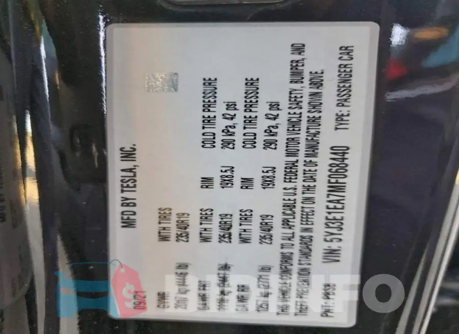5YJ3E1EA7MF068440 Photo# 12