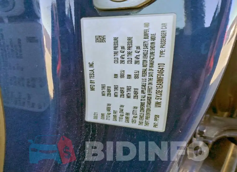 5YJ3E1EA9MF046410 Photo# 12