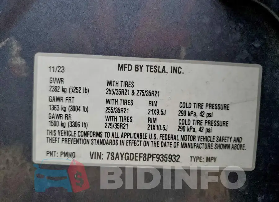 7SAYGDEF8PF935932 Photo# 14
