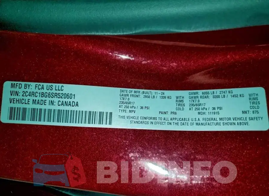 2C4RC1BG6SR520601 Photo# 13