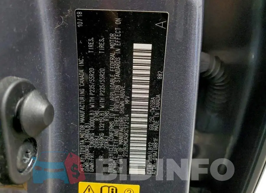 2T2BZMCA5KC172104 Photo# 14