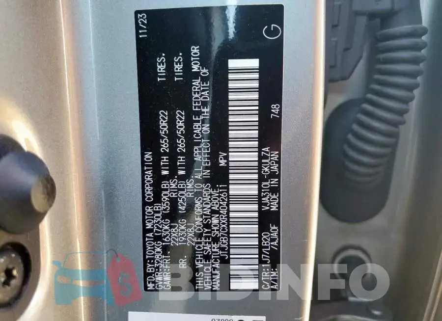 JTJGB7CXXR4042611 Photo# 12