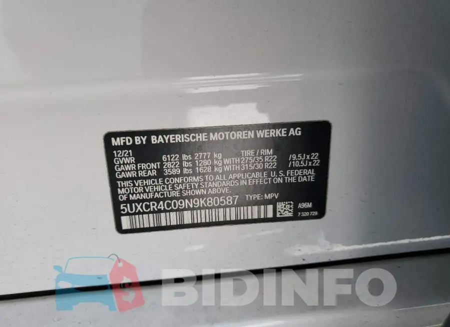 5UXCR4C09N9K80587 Photo# 13