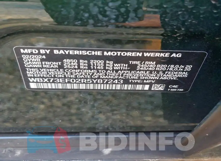 WBX73EF02R5Y87243 Photo# 13
