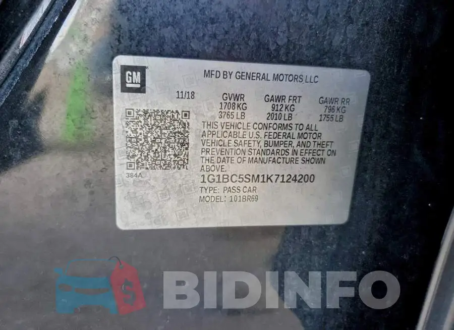 1G1BC5SM1K7124200 Photo# 13