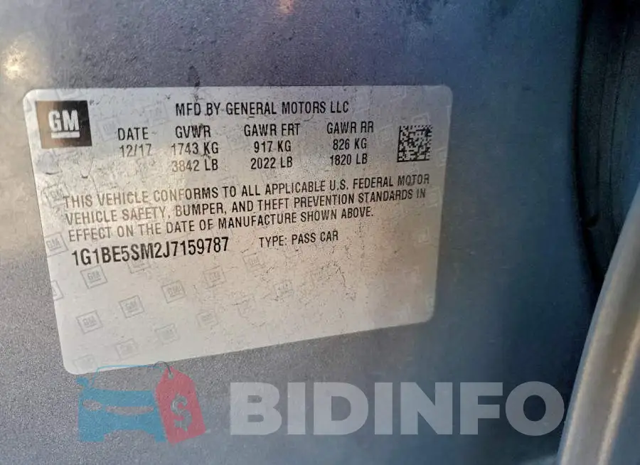 1G1BE5SM2J7159787 Photo# 12
