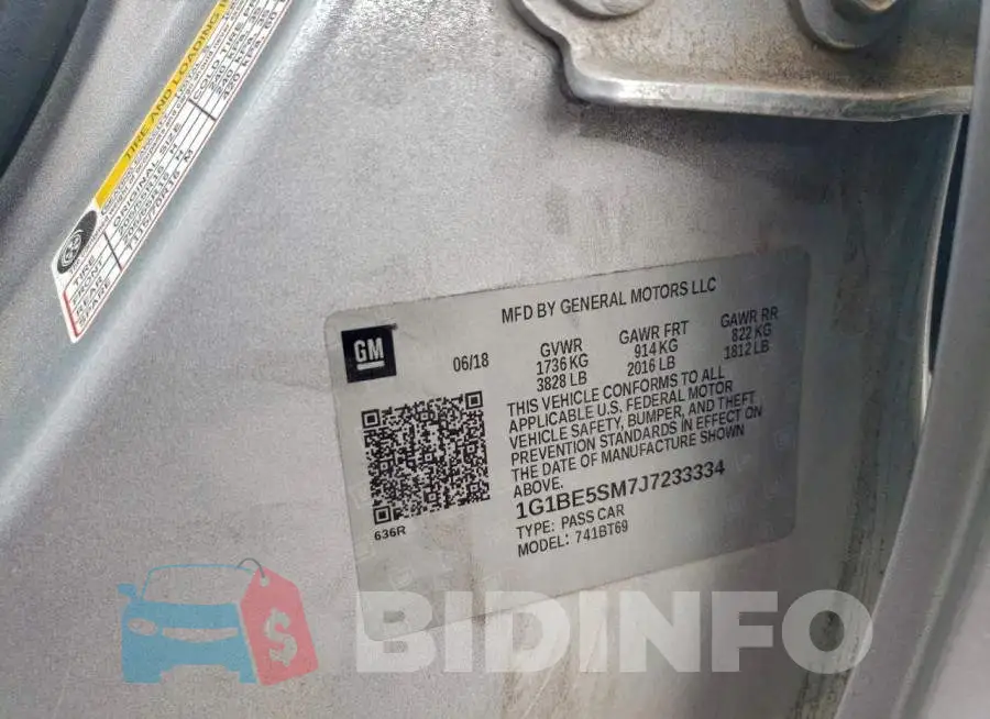 1G1BE5SM7J7233334 Photo# 12