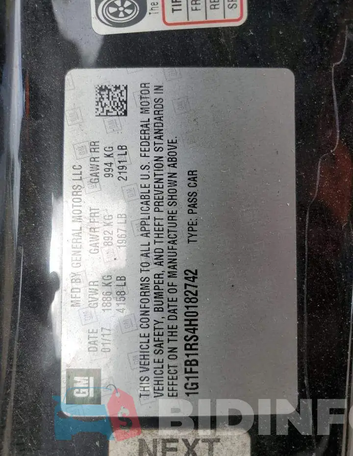 1G1FB1RS4H0182742 Photo# 13