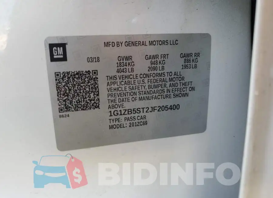 1G1ZB5ST2JF205400 Photo# 12