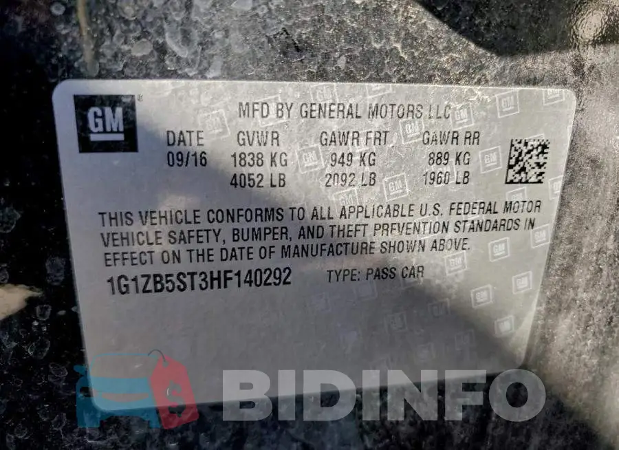 1G1ZB5ST3HF140292 Photo# 12