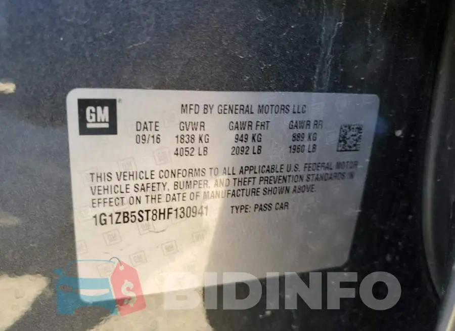 1G1ZB5ST8HF130941 Photo# 12