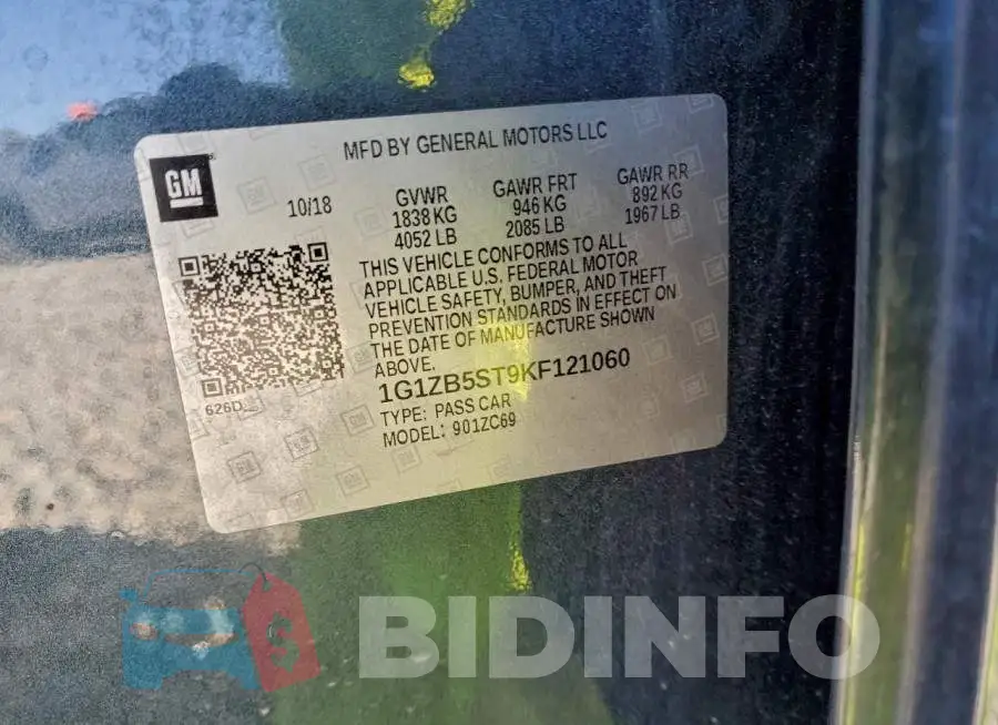 1G1ZB5ST9KF121060 Photo# 12