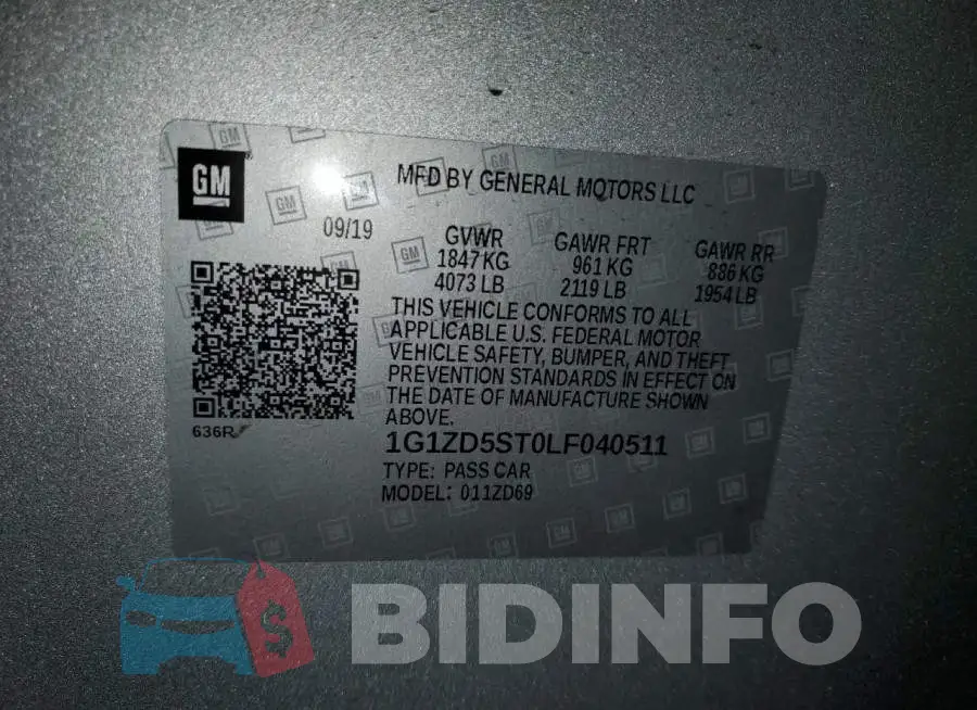 1G1ZD5ST0LF040511 Photo# 12