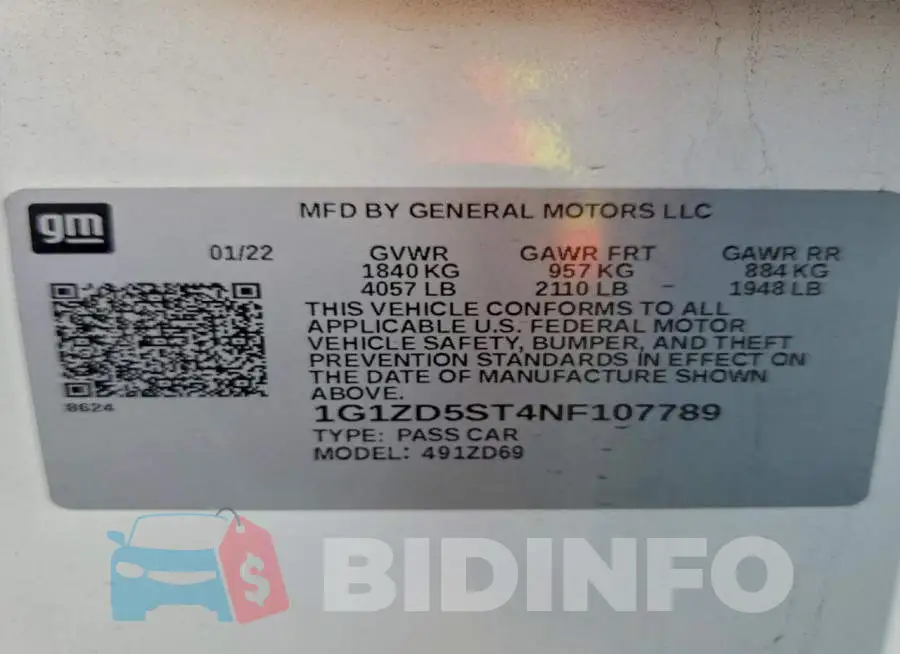 1G1ZD5ST4NF107789 Photo# 12