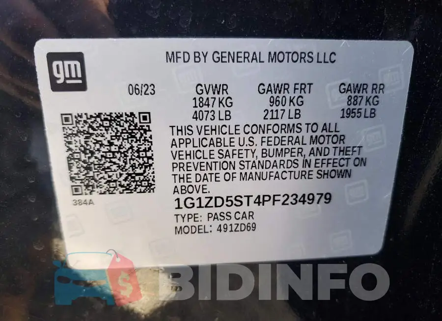 1G1ZD5ST4PF234979 Photo# 13