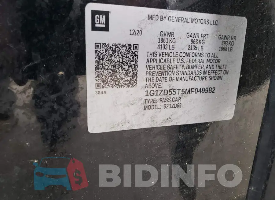 1G1ZD5ST5MF049982 Photo# 12