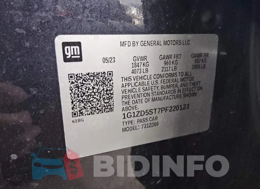 1G1ZD5ST7PF220123 Photo# 13