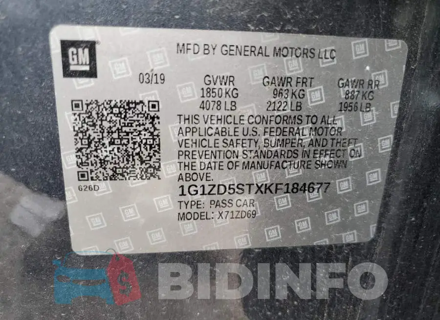 1G1ZD5STXKF184677 Photo# 12