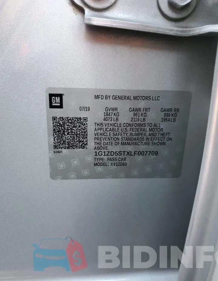1G1ZD5STXLF007709 Photo# 13