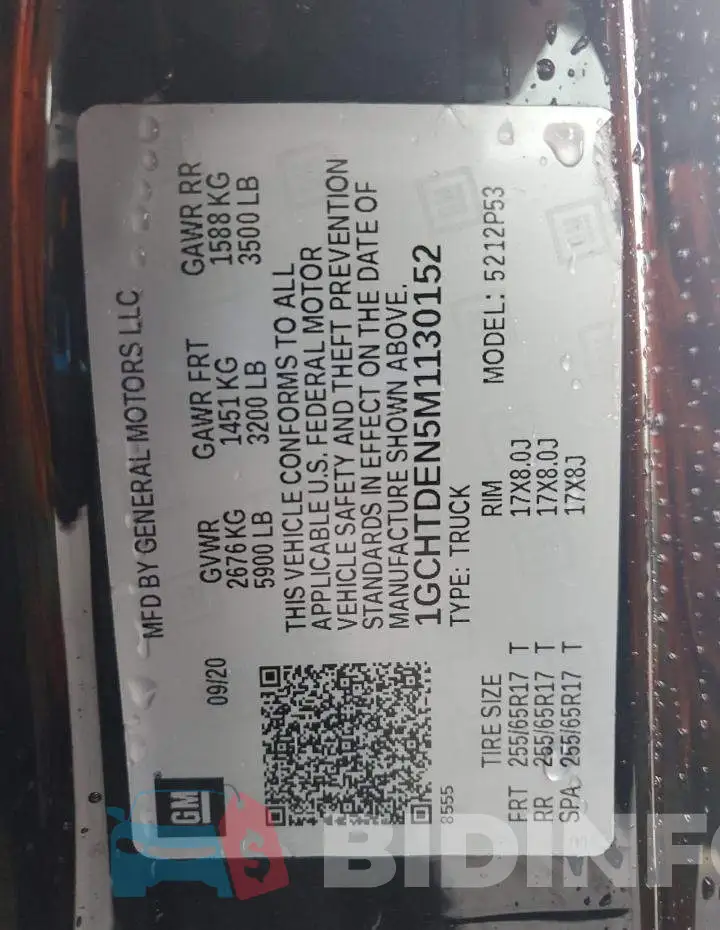 1GCHTDEN5M1130152 Photo# 13