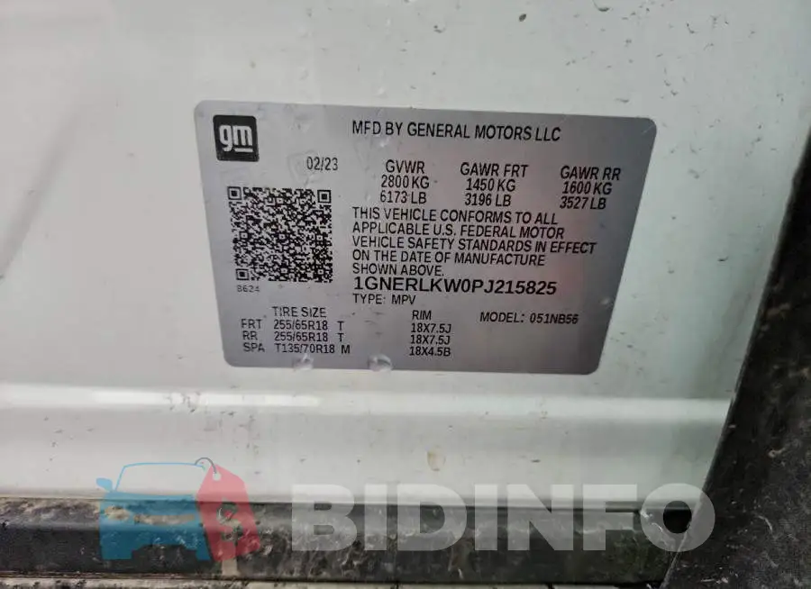 1GNERLKW0PJ215825 Photo# 13