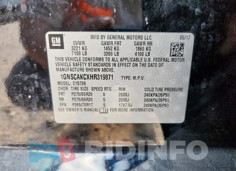 1GNSCAKCXHR319871 Photo# 13