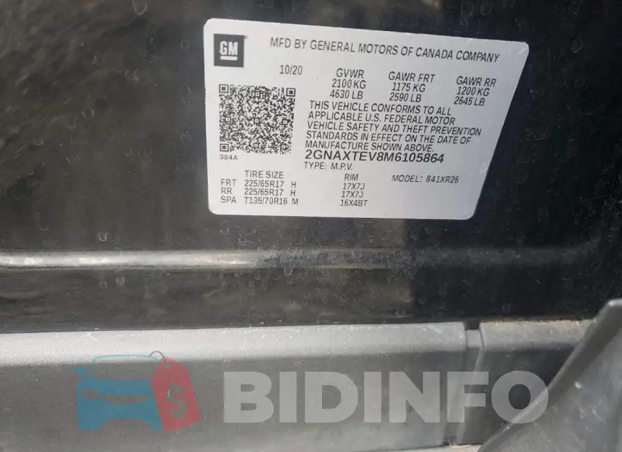 2GNAXTEV8M6105864 Photo# 13
