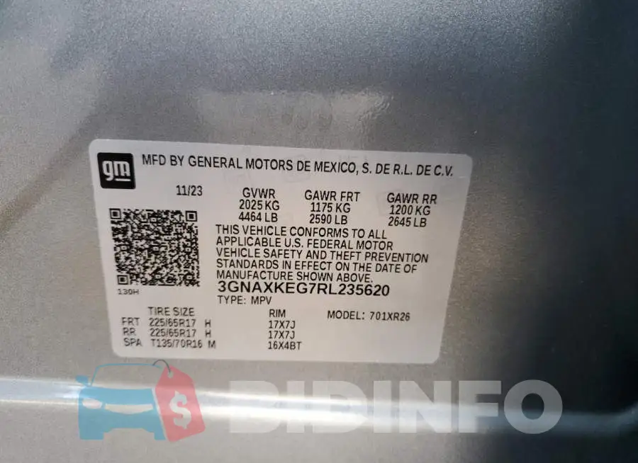 3GNAXKEG7RL235620 Photo# 14