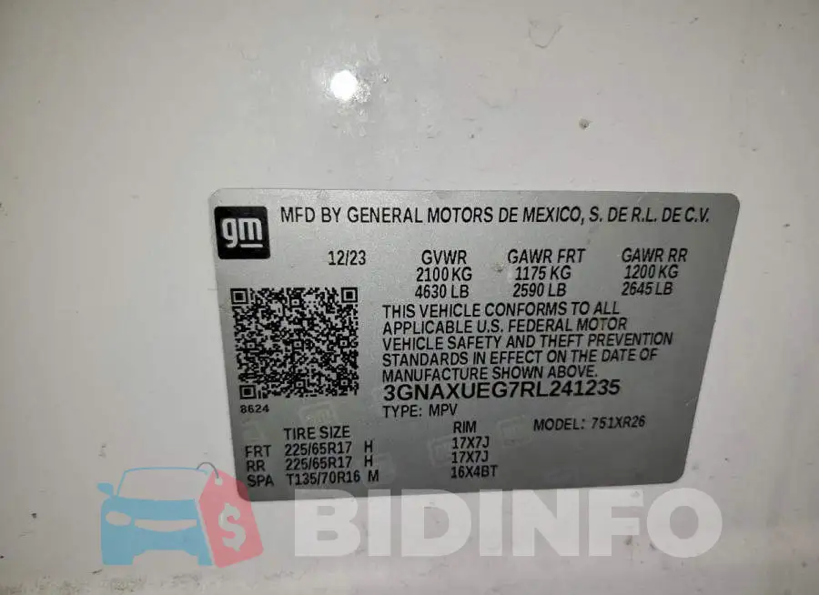 3GNAXUEG7RL241235 Photo# 13