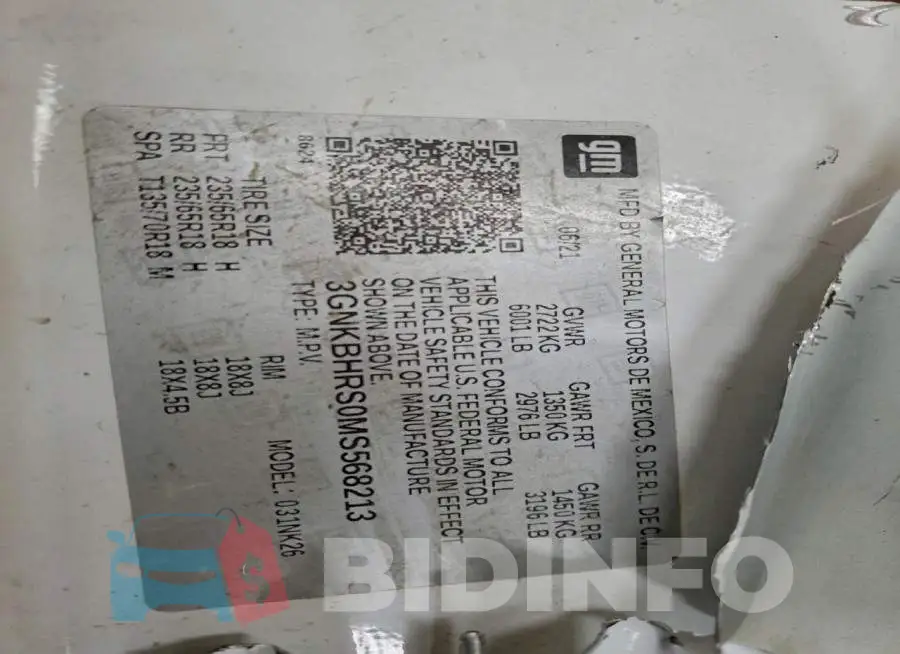 3GNKBHRS0MS568213 Photo# 14