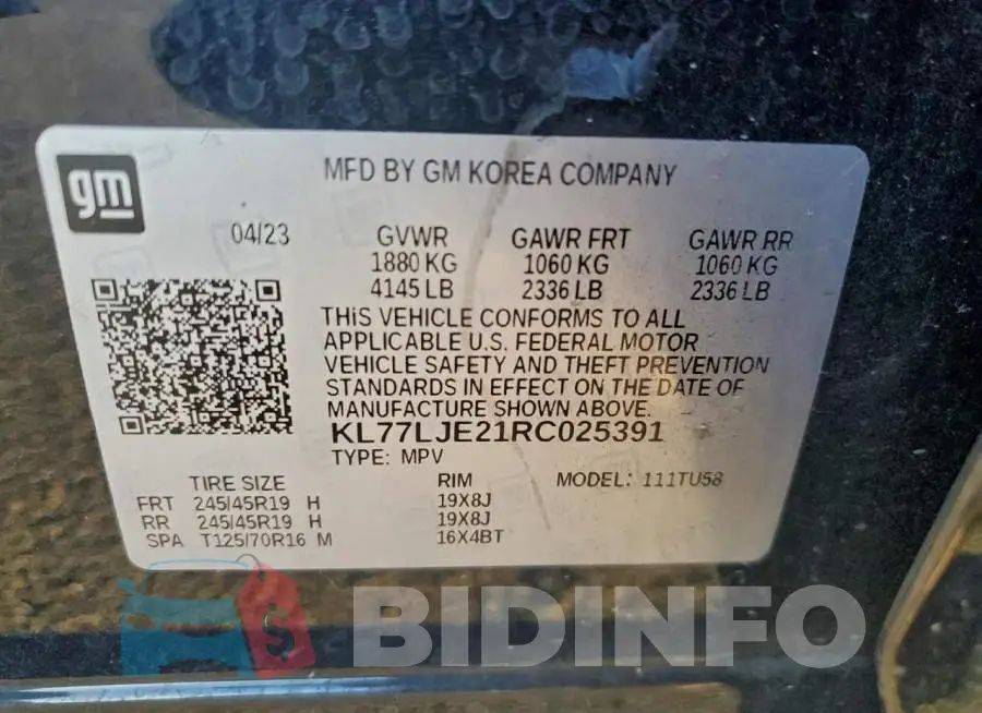 KL77LJE21RC025391 Photo# 12