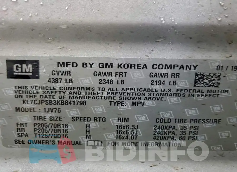 KL7CJPSB3KB841798 Photo# 12
