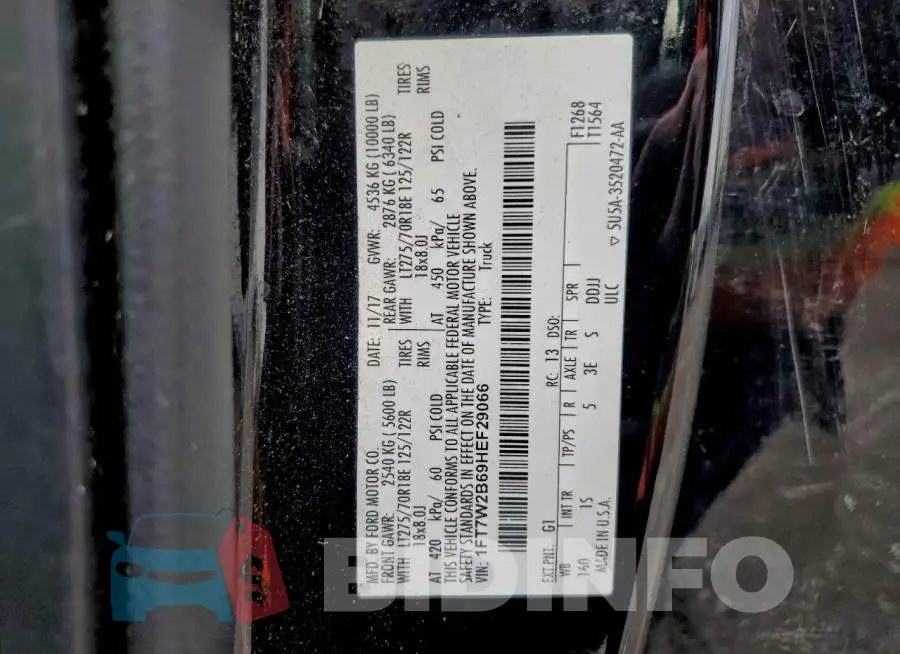 1FT7W2B69HEF29066 Photo# 12