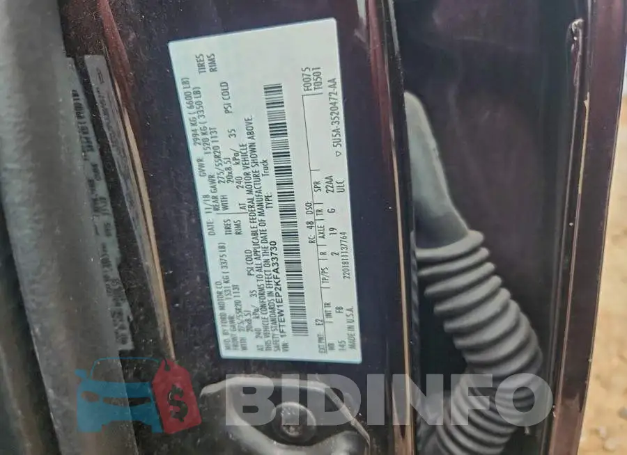 1FTEW1EP2KFA33730 Photo# 12